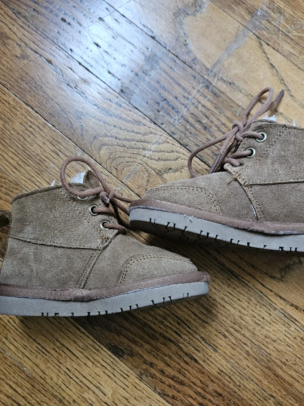 Toddler Brown Faux-Suede Lined Boots - Cozy Winter Shoes
